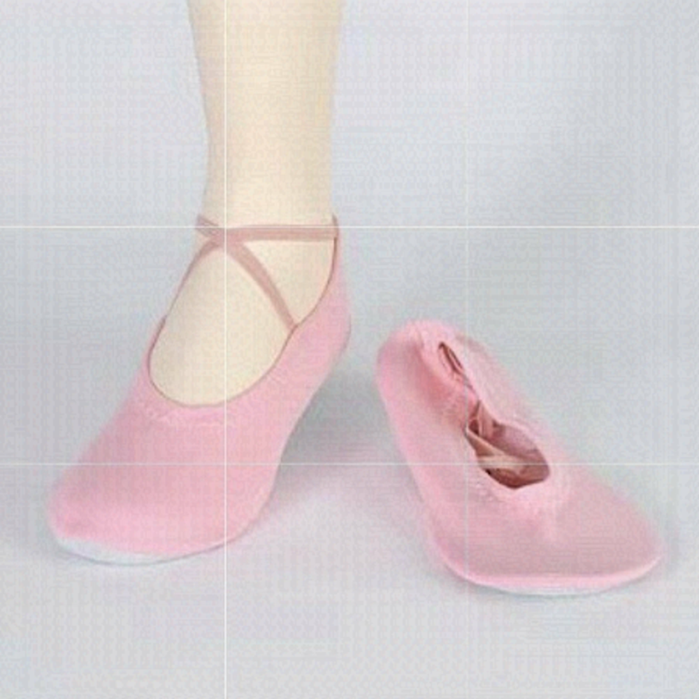 Dance Slippers Size 7 Suede Leather, Nylon, Cotton Pink Washable.